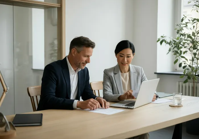 Early Euphoria team reviewing documents